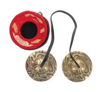 UPKOCH Hand Bells for Ringing Set of Nepalese Meditation Bells Percussion Instrument Yoga Chime with Carrying Case Style