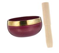 UPKOCH Handmade Meditation Singing Bowl Set, Copper and Wood, 8cm, for Yoga, Buddhist Prayer and Creative Thinking, with Stick