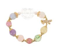 UPKOCH Handmade Stretchy Crystal Bracelet for Women Elegant Beaded Charm Jewelry with Strong Elastic Band Versatile Wrist Accessory for Weddings Birthdays Festivals and Casual Wear