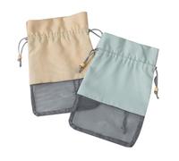 UPKOCH Hanging Fruit Bag Fruit Storage Bag 2pcs Kitchen Mesh Pouch for Vegetables, Onions, Potatoes and Garlic, Reusable Waterproof Storage Bag