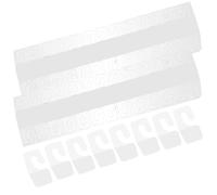 UPKOCH Hanging Tabs Hooks and Strong Double Side Tape Self Adhesive PVC 100pcs with Professional Appearance for Retail Display for Easy Wall Hanging