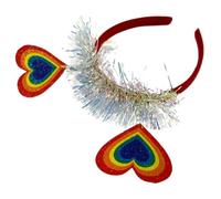 UPKOCH Headband Eye-catching with Adjustable Rainbow Size Plush and Pride Material Not Easy to Fall off Fashionable Headwear Birthday for Party