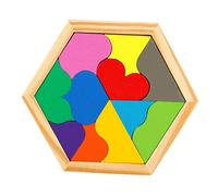 UPKOCH Heart Shaped Wooden Puzzles Brain Teasers for Interactive Jigsaw Geometry Logic Early Learning Fun for Parent Play