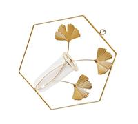 UPKOCH Hexagonal Wall Mounted Hydroponic Plants Pot Creative Geometric Flower Vase for Living Office Bedroom Decoration Gold Decorative Wall Planter for Fresh Indoor Plant Propagation
