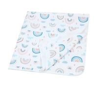 UPKOCH Highchair Splash Mat for Boy Girl Non- Floor Mat Under High Chair Rainbow Design for Easy Cleanup and Fun Playtime Lightweight Portable