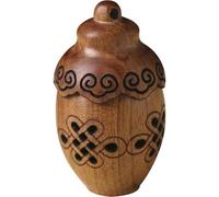 UPKOCH Hollow Brown Incense Balls Bottle Made of Synthetic Material with Pendant, Multi-function Aroma Supply Container for Holding Fragrant Pills, for Home Fragrance and Holiday