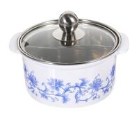 UPKOCH Hot Pot Featuring Heat Retention Stainless Steel with Lid for Cooking Small Soup Pot and Safe Comfortable Grip Suitable for Kitchen and Restaurants
