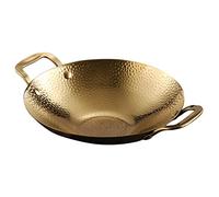 UPKOCH Household Double Handle Cooking Pot Stainless Steel Dry Pot for Kitchen Use Easy to Clean Non-stick Design for Outdoor and Indoor Cooking Korean Bbq