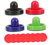 UPKOCH Ice Hockey Pucks and Plastic Paddles Replacement Table Hockey Accessories with Cloth Pads and Red Balls for Game Equipment