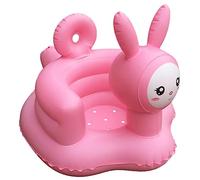 UPKOCH Inflatable Baby Chair and Toddler Floor Seat Pink Rabbit Infant Sitting up Chair Portable Bath and Shower Seat for Boys and Girls