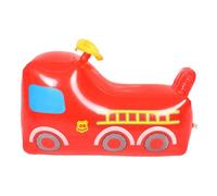UPKOCH Inflatable Fire Truck Tumbler for Ages Red PVC Bouncy Ride for Outdoor Play Quick Inflate Deflate Safe Material Birthday
