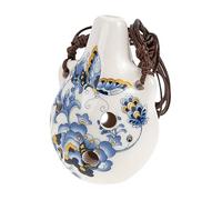 UPKOCH Instrument Retro for Beginners Ceramic Ocarina 6-hole Alto Uniform with Sound, Creative Style Wind Instrument for Household and Portable Use