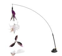 UPKOCH Interactive Cat Teaser Wand with Bell Replacement for Indoor Cats Portable Lightweight Teasing Stick to Agility and Reduce Destructive Behavior Enhances Pet Interaction and Play