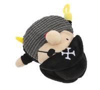 UPKOCH Interactive Pirate Captain Plush Dog with Sound for Puppies Teething Chew for Active Play Engaging Pet Supplies for Strong Chewers Black Stuffed Animal for Boredom Relief