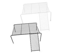 UPKOCH Iron Rutin Chicken Ramp with Stable Stand Rack Large Creative Platform for Chicken Coop Ladder Play and Exercise Outdoor Pet Cage for Hamsters and Small Animals Black and White