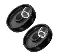 UPKOCH Jack Wheel 2pcs Front Wheels for Hydraulic Utility Replacement Parts Easy Install Fit Black Steel for Trailer Floor Jack