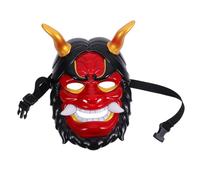 UPKOCH Japanese Hannya Devil Mask with Horns Lightweight Full Face Samurai Cosplay Mask for Halloween Carnival Masquerade Party Comfortable Festival Accessory