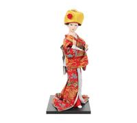 UPKOCH Japanese Kimono Doll Figurine Asian Doll Decorative Statuette for Home Decor Cultural Tribute to Traditional Japanese Heritage Expertly Crafted Collectible Ornament