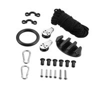 UPKOCH Kayak Anchor Trolley Kit with Cleat Rigging Ring Pulleys Pad Eyes Weather-resistant Kayak Accessories for Canoe Drift Control Positioning Outdoor Use