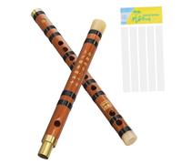 UPKOCH Key Bamboo Flute in with Membranes Traditional Handmade Orchestral Instrument for Adults and Musicians Includes Storage Box Multi Design for Varied Tones
