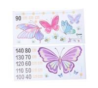 UPKOCH Kids Growth Chart Wall Decal Stickers for Toddlers and Babies, Colorful Insect Pattern Height Chart Sticker with Adhesive Backing, Nursery and Bedroom Wall Decor, 2pcs Set