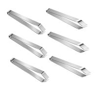 UPKOCH Kitchen Pliers for Fish Bone and Chicken Hair Removing 6pcs Stainless Steel with Slant Tip Seafood Tweezer Tools Good Grip for Home and Professional Use