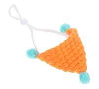 UPKOCH Knitted Orange Guinea Pig Hat for Small Pets, Cute Mini Costume Hat for Hamsters, Rabbits and Bunnies, Handcrafted Tiny Animal Photo Accessory