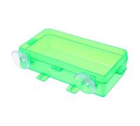 UPKOCH Large Green Reptile Feeding Trough and Water Dish with Suction Cup for Lizard Tank, Gecko, Chameleon Mesh Cage Feeder Bowl, Anti-escape Design for Bearded Dragons and Snakes