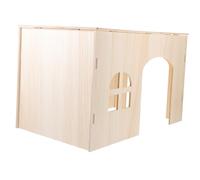 UPKOCH Large Wooden Guinea Pig Hideout House for Small Animals Multi Functional Hamster and Chinchilla Habitat with Climbing and Resting Space Natural Safe Material Indoor Pet