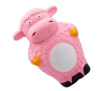 UPKOCH Latex Puppy Bite Toy Squeaky Interactive Molar Chew Toy Sturdy Pink Standing Sheep Shape for Puppies and Small Dogs