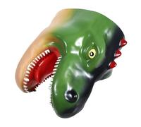 UPKOCH Lifelike Dinosaur Hand Puppet with Articulated Jaw and Teeth Flexible Rubber Material Water Resistant Role Play for Early Education and Birthday Safe Non Toxic Green Figure