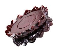 UPKOCH Lotus Shaped Wooden Pedestal Base for Statue Incense Burner Vase Holder Home Decor Stable Rustic Display Stand for Living Room Office Tea House