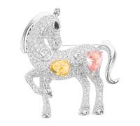 UPKOCH Lucky Horse Brooch: Sparkly Animal Lapel Pin - Good Luck Rhinestone Brooch - Chinese Zodiac Horse Jewelry for 2026 New Year Holiday Stocking Stuffer