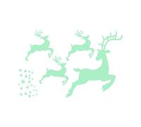 UPKOCH Luminous Christmas Reindeer Wall Stickers Removable Glow Dark Vinyl Decals for Window Glass Cabinet Home Office Decoration DIY Animal Wall Decor