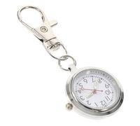 UPKOCH Luminous Pointer Alloy Keychain Watch with Large Dial for Nurses and Students, Lightweight and Portable School Pocket Watch with Built-in Button Battery, Simple and Unique Design