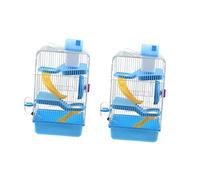 UPKOCH Luxury Three Layer Hamster Cage 21x27x45cm Compact Home for Small Animals Hamster Habitat Easy Entry Design