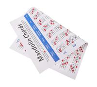 UPKOCH Mandolin Chord Chart on Coated Paper, Practical Fingering Diagram for Mandolin Players and Teachers, Convenient to Carry and Store, for Music Instrument Practice