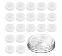 UPKOCH Mason Jar Straw Plug Silicone Grommet Straw Hole Seal with Transparent Wooden Lid Fixing Plug Dustproof Stopper for Drinking Bottles