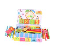 UPKOCH Mathematics Teaching Aids Calculator with Math Counting Sticks Educational Plaything for Early Learning Development Safe Non Toxic Paint Hand Eye Coordination