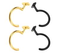 UPKOCH Metal Pool Cue Storage Rack Hooks 4pcs Set with Gold and Black Finish, Wall-Mounted Billiard and Snooker Cue Holder for Pool Table Accessories and Bridge Stick Hanger