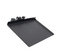 UPKOCH Microphone Stand Tray Clamp-On Shelf Iron Rack for Secure Stable Live Broadcasting, Podcasting Control Room Use, Black (7.86 X 5.11 X 0.79 Inch)