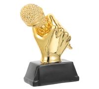 UPKOCH Microphone Trophy Award Resin Music Sculpture 12x6x13cm Competition Souvenir for Singing Contest School Community Honor Trophy Random Color
