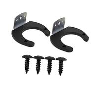UPKOCH Microphone Wall Mount Holders for Audio Recording Studios and Radio Broadcasting 2pcs Black Mic Hooks with Stable Screw Fixation Made of Silicone and Iron, Mic Holder Accessories
