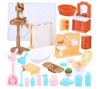 UPKOCH Mini Bathtub Kit Decorative Bathroom Model for Doll House Realistic Miniature Furniture for Dollhouse Decoration Photography Props Desktop Ornaments for Creating Cozy Scenes