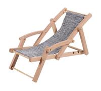UPKOCH Miniature Beach Chair Model Micro Landscape Dollhouse Furniture Grey Easy to Place Safe Reusable Decoration for Mini Houses Crafts for Unique Display
