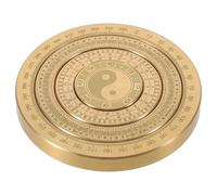UPKOCH Miniature Brass Feng Shui Compass with Rotating Bagua Plate, Compact and Portable Design for Office or Cultural Teaching, Directional Accuracy with Vintage Oriental Artistic