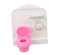 UPKOCH Miniature Doll House Toilet Accessory Abs Bathroom Decor for Micro Landscaping Realistic Scale Model for DIY Lovers and Mini Furniture Collectors
