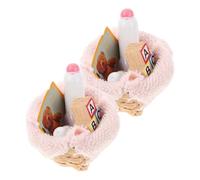UPKOCH Miniature Dollhouse Bathroom Furniture Model Set Realistic Shower Props with Storage Basket Compact Accessories for Bjd Dolls and Dollhouse Scenes