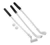 UPKOCH Miniature Dollhouse Golf Club Set with 3 Mini Clubs and 2 Tiny Balls, Mini House Golf Prop for Dollhouse Decorations and Pretend Play Accessories