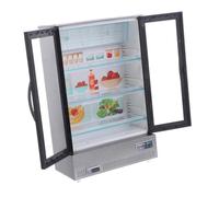UPKOCH Miniature Dollhouse Refrigerator for Realistic Double Door Mini Fridge Model Kitchen Scene Ornament Pretend Play Furniture for Dollhouse and Mini House Accessories